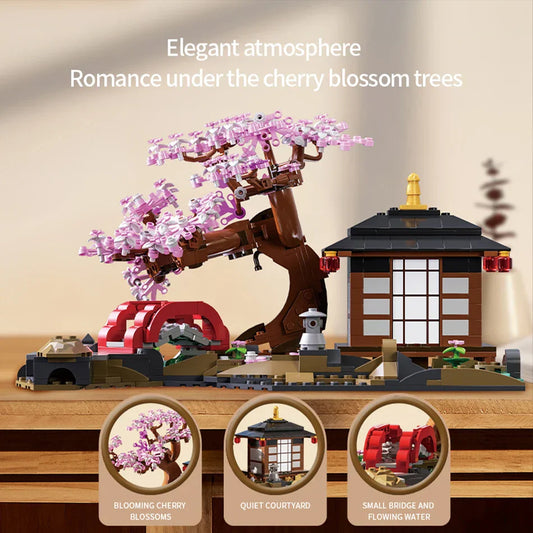 MOC Cherry Blossom Zen Garden Building Blocks